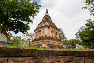 Ancient Pagoda of Wat Chet Yod in Chiang Mai Province