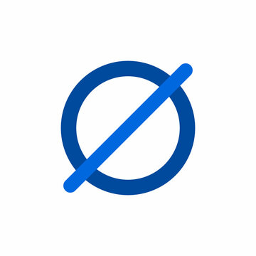 Empty set icon, mathematical symbol
