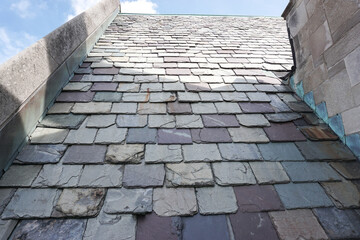 Slate Roof on a Historic Building. Slate is an exceptionally durable roofing material. 