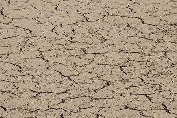 A brown torn soil due to drought. cracks in dry ground. drought, cracked ground.