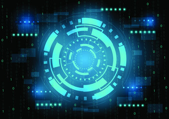 Fototapeta premium technology background with code