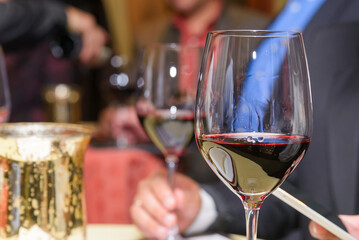 Copa de vino cata vino tinto wine red toast