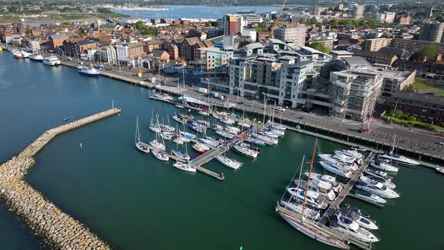 The Poole Yacht Marina, A Quay in a Coastal Fishing Town in the UK