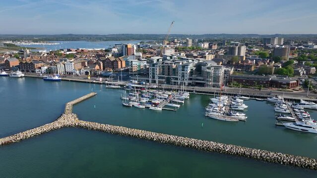 Poole Yacht Marina and Quay on the South Coast of England