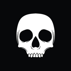 hand drawn skull doodle illustration for tattoo stickers poster etc