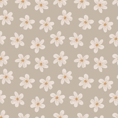 Seamless floral pattern in boho style for wallpapers, wrapping paper, textile, fabric, invitations. 