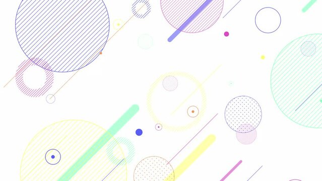 Colorful shape animation. Seamless background material.