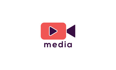 Media logo design vector templet, 