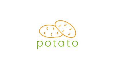 Potato logo design vector templet, 