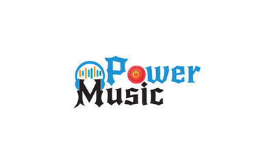 Music logo design vector templet, 