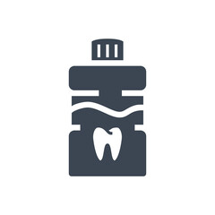 Mouth Rinse Glyph Icon