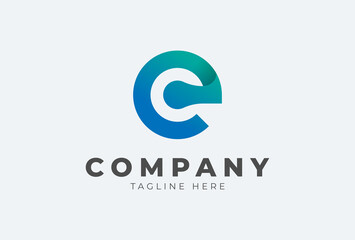 letter E technology logo design inspiration, usable for brand and company logos, vector illustration