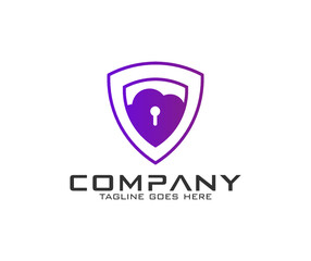 Creative security lock shield logo design Unique security lock logo Modern and minimalist design