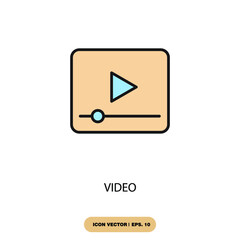 video icons  symbol vector elements for infographic web