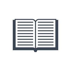 Book related vector glyph icon.