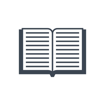 Book related vector glyph icon.