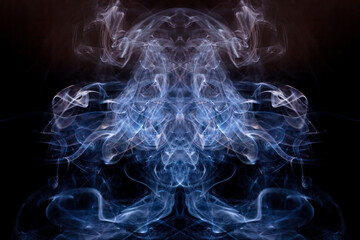 Smoke motion on black background.