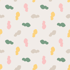 Minimalistic seamless pattern. Simple organic shape