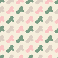 Minimalistic seamless pattern. Simple organic shape
