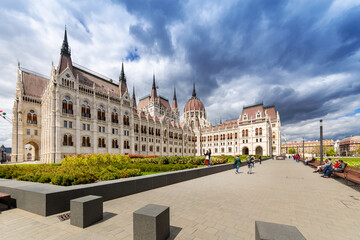 Hungarian parliament, Budapest, Hungary, Europe