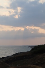Sunset in kanyakumari beach