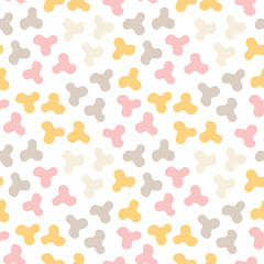 Minimalistic seamless pattern. Simple organic shape