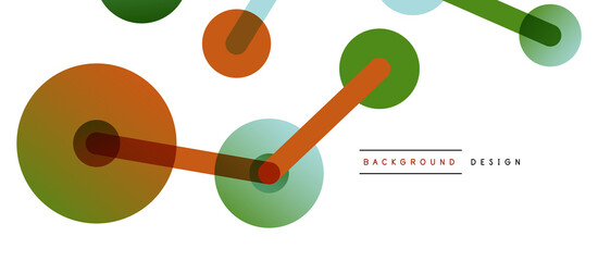 Line points connections geometric abstract background. Circles connected by lines. Trendy techno business template for wallpaper, banner, background or landing