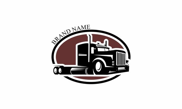 Trucking company logo. Emblem logo concept vector
