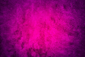 Abstract black purple pink background. Toned magenta rough concrete texture. Colorful background with space for design. Vignette.