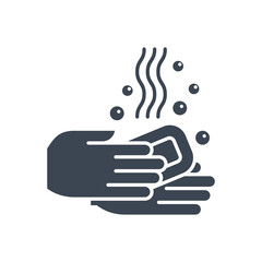 Hand Washing related vector glyph icon