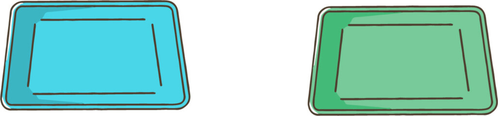 現金トレー　青　緑