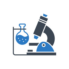 Medical research related vector glyph icon