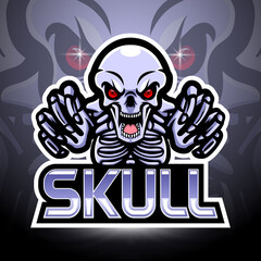 Skull esport logo mascot design