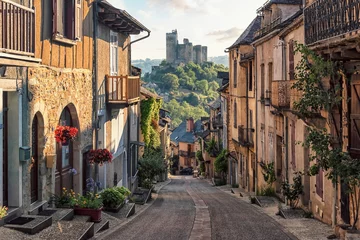 Fotobehang Najac dorp in het zuiden van Frankrijk © Stockbym