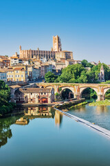 The city of Albi in the South of France - obrazy, fototapety, plakaty