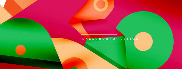 Minimal geometric wallpaper. Creative abstract background. Simple forms lines and circle composition vector illustration for wallpaper banner background or landing page