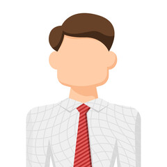 Colorful simple flat vector of office worker, icon or symbol, people concept vector illustration.