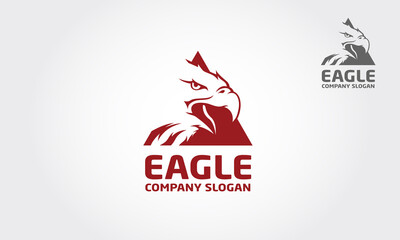 Eagle Vector Logo Template. This logo design suitable for business, hawk, falcon, eagle, bird, flying, wing, symbol, design, airline, etc.