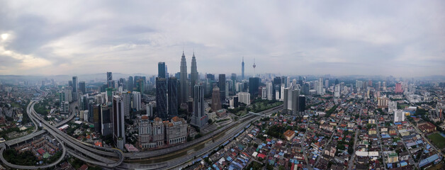 Modern Skyscraper at Kuala Lumpur, Malaysia in the morning