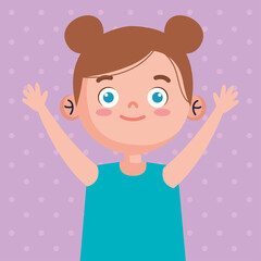 little girl celebrating