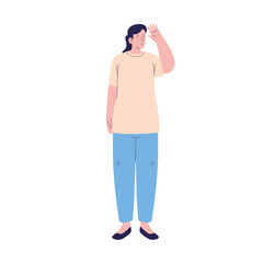 young woman standing