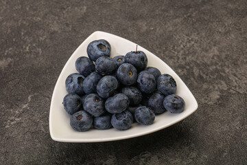 Ripe sweet tasty blueberries heap