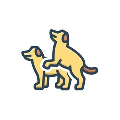 Color illustration icon for bestiality