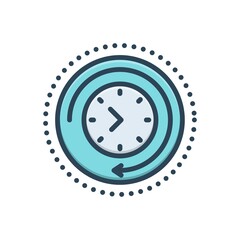 Color illustration icon for later