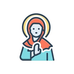 Color illustration icon for ruth