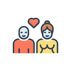 Color illustration icon for newly