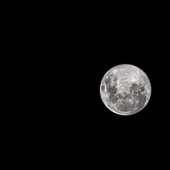 Obraz premium full moon over black