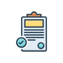 Color illustration icon for registry