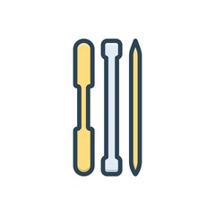 Color illustration icon for sticks