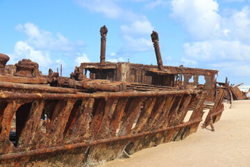 Shipwreck on Fraser Island in Australia